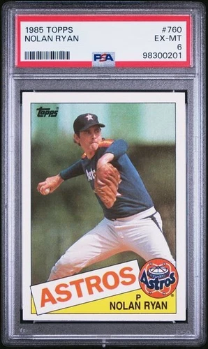 1985 Topps #760 Nolan Ryan Houston Astros PSA 6