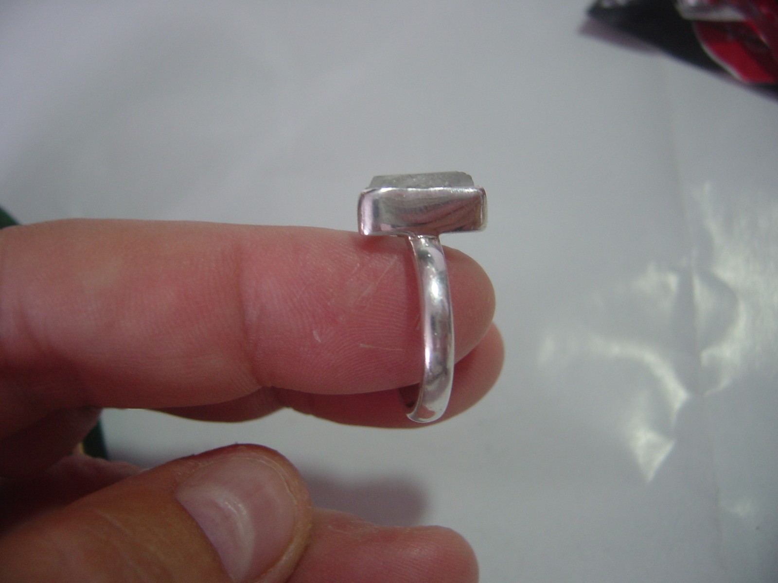 Vintage Solid Silver Ring-SUPERB-very large Natur… - image 5