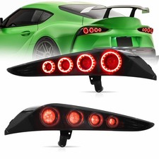 VLAND SMOKED FULL LED Tail Lights For 2020-2024 Toyota GR Supra W/Animation