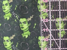 Custom 100 Cotton Woven Fabric Bride Of Frankenstein Movie By The 1/4 Yard 9x56