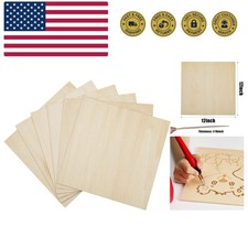 Unfinished Wood, 6 Pack Basswood Sheets for Crafts, Craft Wood Board for Hous...