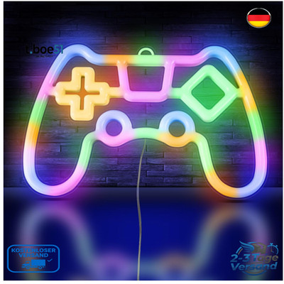 Gaming Neonlicht LED Wand Deko Spielzimmer Party Bar Internetcafe USB Batterie
