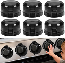 Stove Knob Safety Covers, 6 Pack Universal Gas Stove Knob Covers, Heat-Resistant