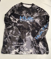 Chemise Huk Pêche Homme XL Bleu – Manches Courtes, Ventilée, Performance