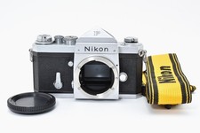 Near Mint Nikon F Eye Level SLR Film Camera Silver Body SN672 JAPAN 4879