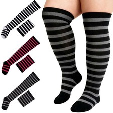 Extra Long Thigh High Over the Knee Socks Stockings Ladies Women Plus Size