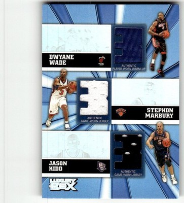 2005-06 Topps Luxury Box Dwyane Wade / Marbury / Kidd Relics #/250 #TR-WMK