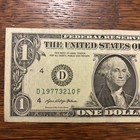 Birthday, Anniversary, Note 10/23/77 One Dollar Fancy Serial Number D 19773210 F — photo 3