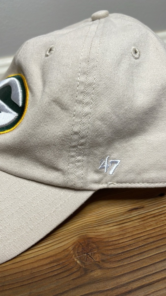 47 Brand Green Bay Packers Tan Adjustable Dad Hat View 3