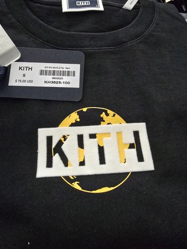 Kith One World Long Sleeve Tee Black FW19 Small NWT US Seller - Picture 3 of 5