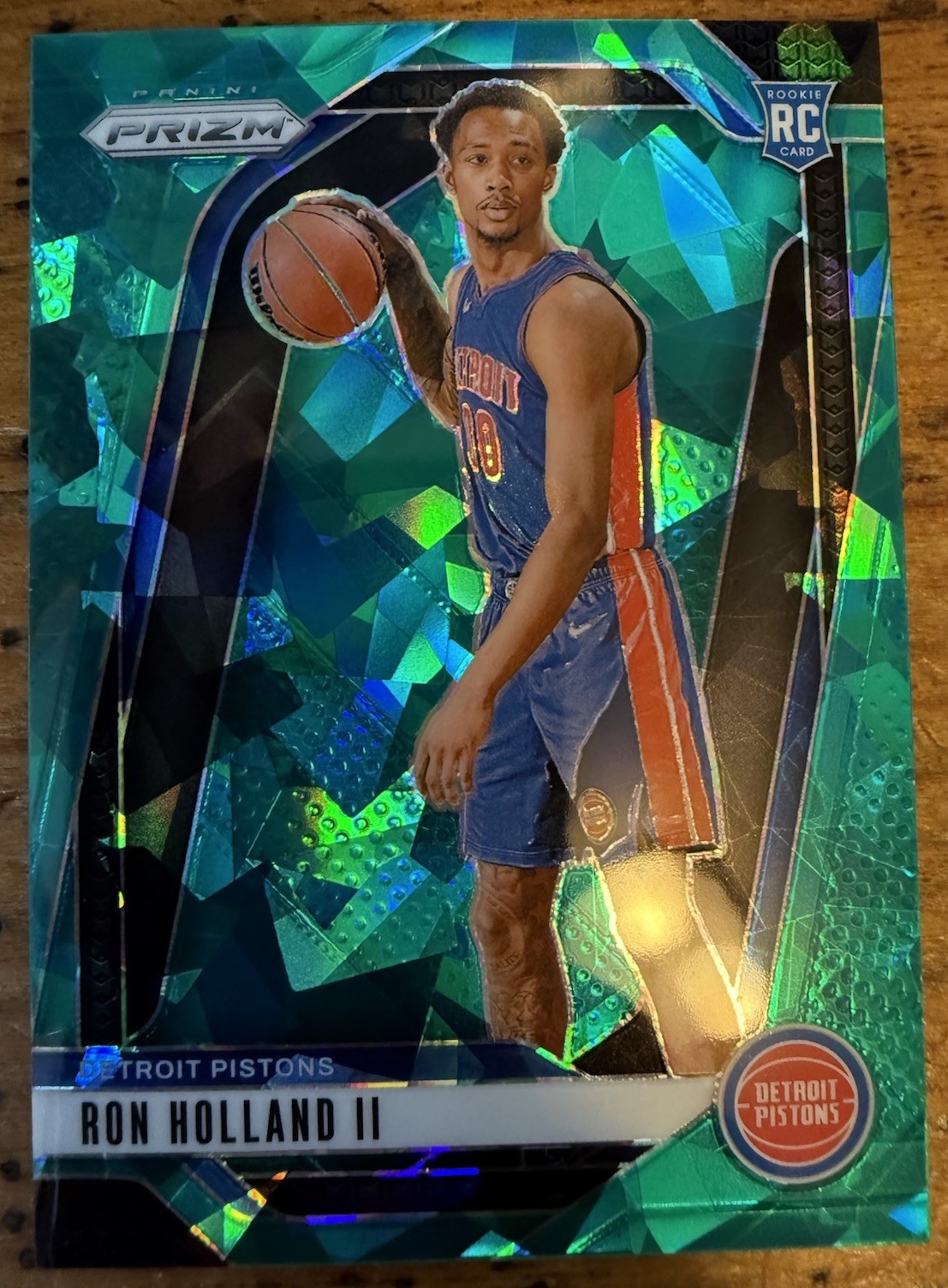 2024-25 Panini Prizm Ron Holland II Teal Ice /225 RC #269 Detroit Pistons