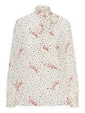 VALENTINO Vanilla/Red Silk Shirt New & Authentic