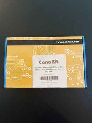 CanaKit Raspberry Pi 4 Starter Kit 4GB RAM 32GB EVO+ Premium Black Case Open Box