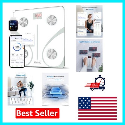 Precision Balanced Smart Scale - Accurate Body Metrics Tracker, 400 lbs Capacity