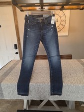 AG Adriano Goldschmied The Legging Ankle Super Skinny Jeans 27 Blue Stone Wash