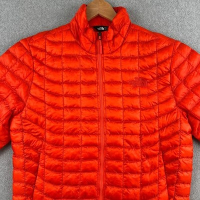 The North Face Jacket Mens Small Orange ThermoBall Puffer Zip Up Captain Morgan