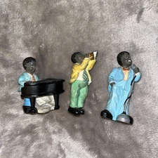 Set Of 3 Artmark Poly Resin Jazz Musician Mini Figurines READ DESC