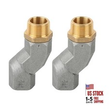 2PCS Fuel Transfer Hose Swivel 360 Rotating Connector for Fuel Nozzle 3/4" NPT