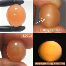 Natural Moonstone cabochon 13.00 ct Orange Ca...