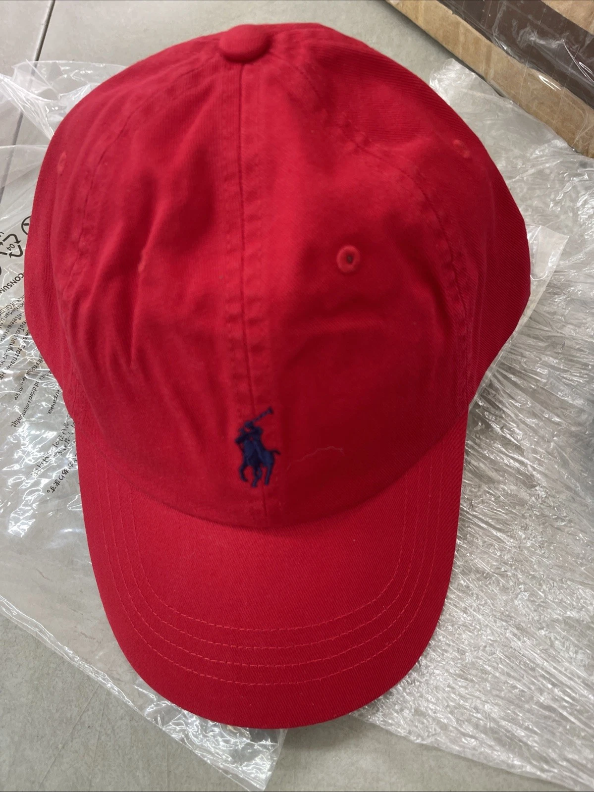 Ralph Lauren Polo Red Adjustable Baseball Hat Cap NWT