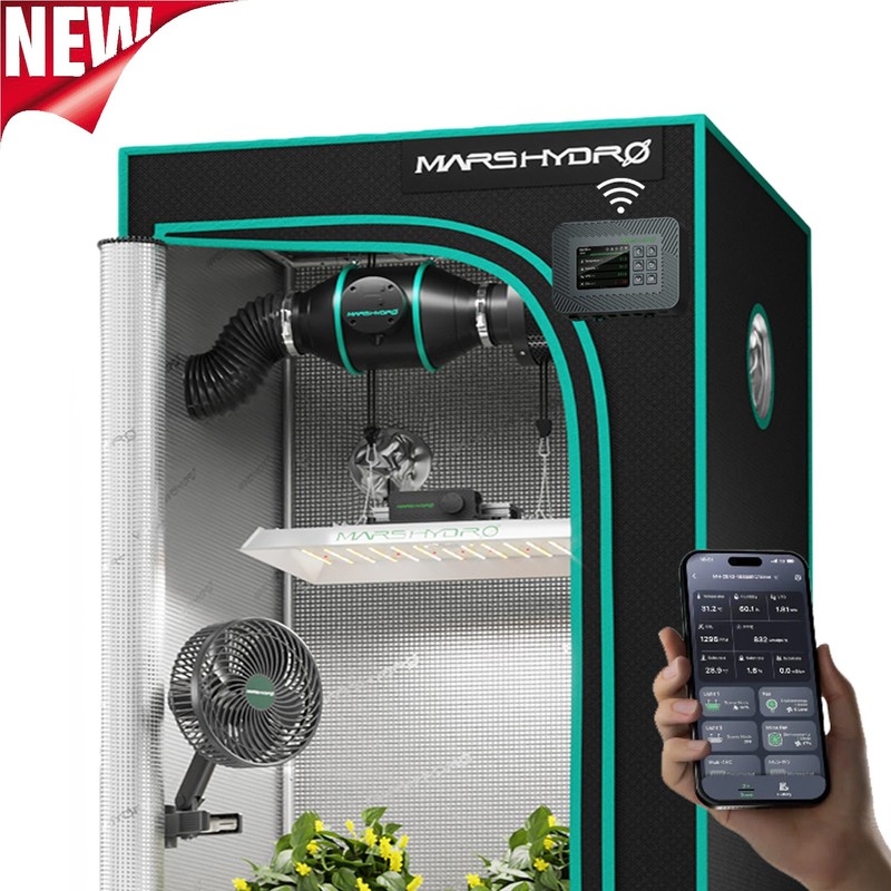 2026 Mars Hydro Smart Grow Tent Kits 2.6X2.6ft|150W LED|iControl Smart APP Wifi