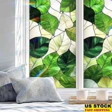 Stained Glass Window Film UV Protection Privacy Static Cling Decorative Cover US