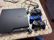 Sony PlayStation 3 PS3 CECH-2501A Black Console 3 Control No Power Cord UNTESTED