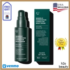 Allies of Skin Mandelic Pigmentation Corrector Night Serum 30ml 1 FL OZ NEW