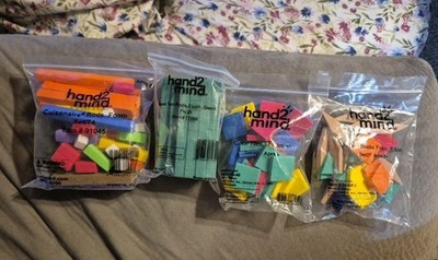 hand2mind Hand 2 Mind Foam Assorted Replacement Pieces Large Lot Rods Tiles Etc