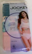 3 Jockey Elance Cotton Comfort Bikini Size 7 Multi-color Style 1489/357