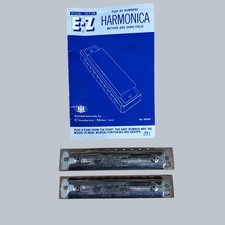 Vintage E-Z Harmonica Book & 2 World Star Harmonicas – Learn to Play Fast!