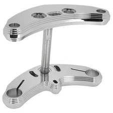 Hardbody Chrome Pyramid Style 3 Degree Front Fork Bracket Set 36212