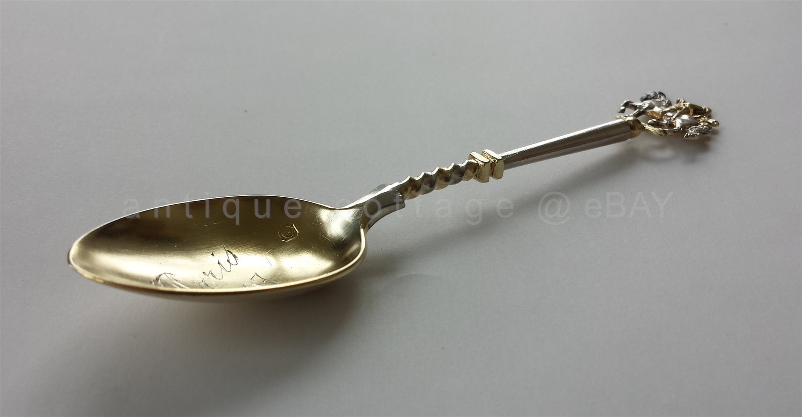 1897 antique PARIS SILVER SOUVENIR SPOON travel