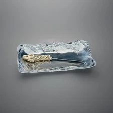 2001 Arthur Court Aluminum Metal Horse Equestrian Platter Tray 11.5”