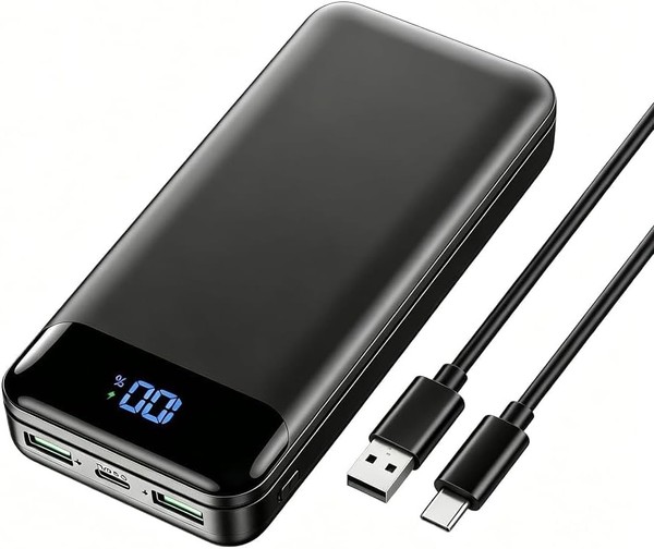 Enerwow Power Bank 27000 Mah, 22.5W Powerbank, USB C Externer Akkupack Mit LCD-image