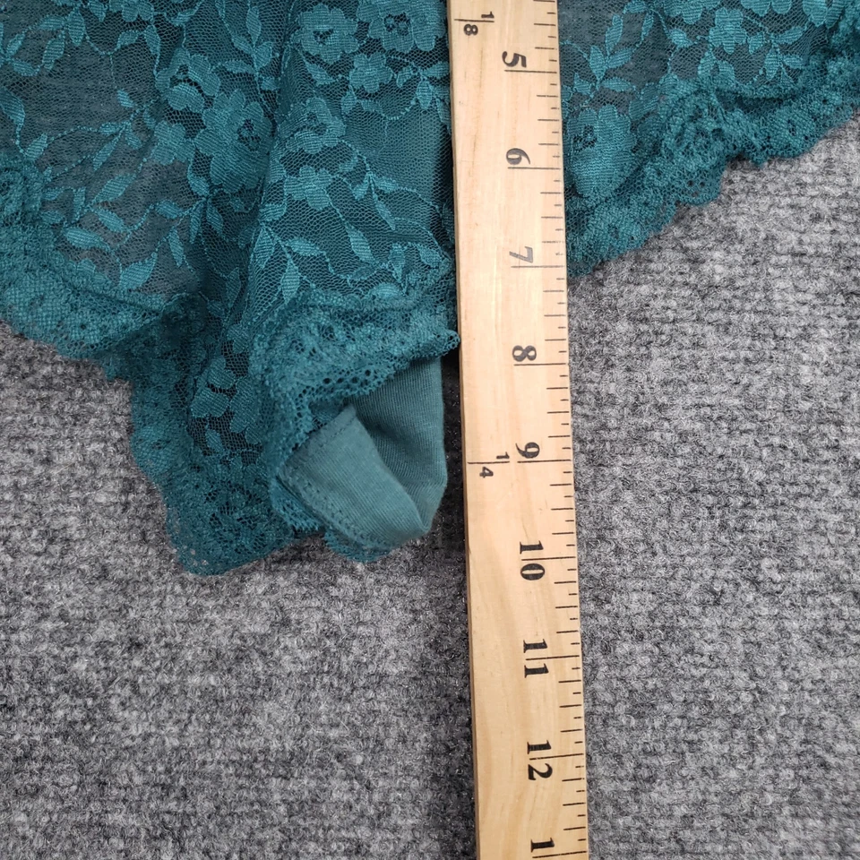 NEW Cacique Panties Womens 18 20 Plus Green Cheeky Floral Lace Unlined Lingerie - Image 3 of 4