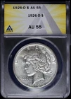 1926-D $1 Peace Silver Dollar ANACS AU 55