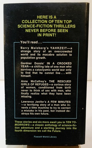 Ten Tomorrow Science Fiction Paperback Book by Roger Elwood from Fawcett 1973 - Imagen 2 de 3