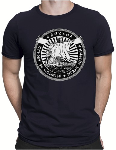 Drakkar Ship | Herren Fun T-Shirt S bis 4XL | Odin Valhalla Vikings Ragnar Nord - Picture 5 of 14