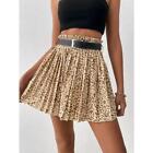 Fashionable Women's Clothing Skirt Sexy Leopard Slip Ruffle Edge Mini Dress