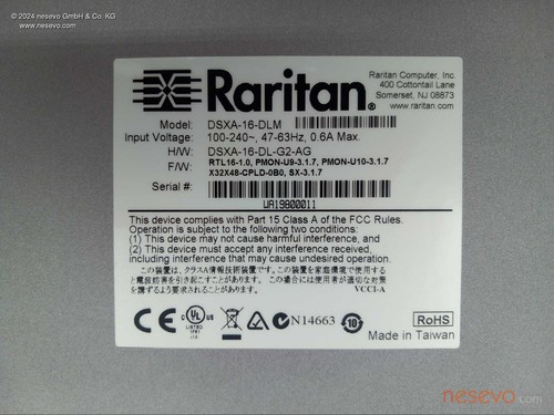 RARITAN DSXA-16-DLM consol server 16 port - Bild 3 von 3