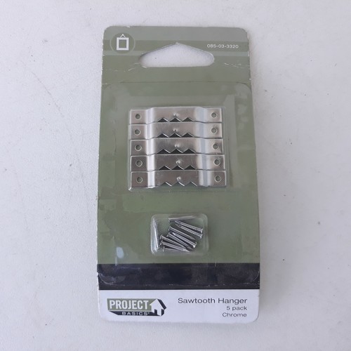 Project Basics Sawtooth Hanger 5-pack Chrome 085-03-3320 885785296974  085-03-33