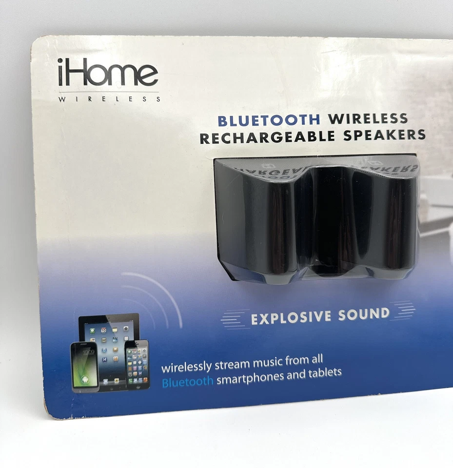 iHome Wireless Bluetooth Rechargeable Speaker/Device USB Charging Set Of 2 - Image 2 of 4