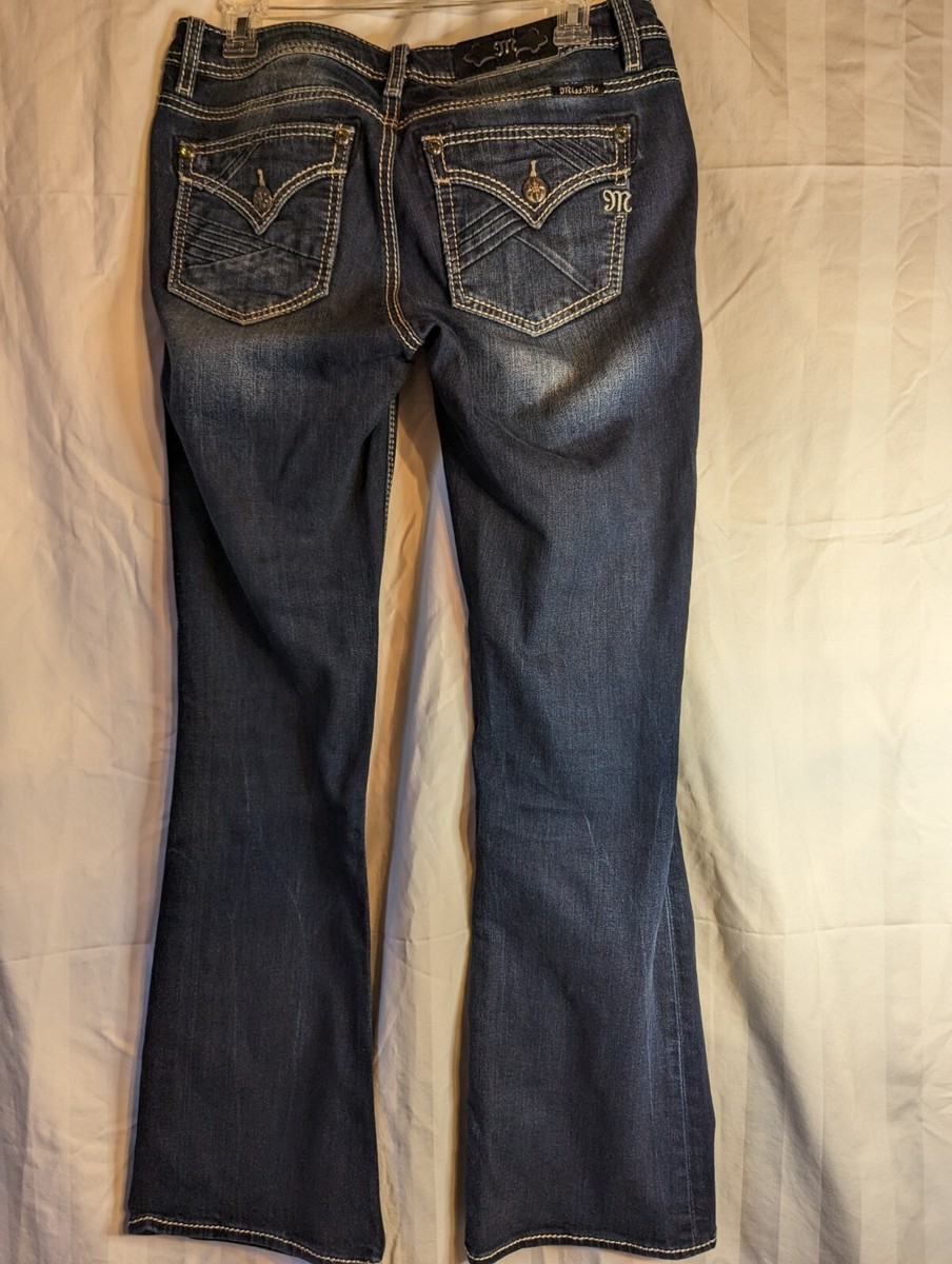 Miss Me Women's Boot Cut Blue Denim Jeans Size 29 Waist