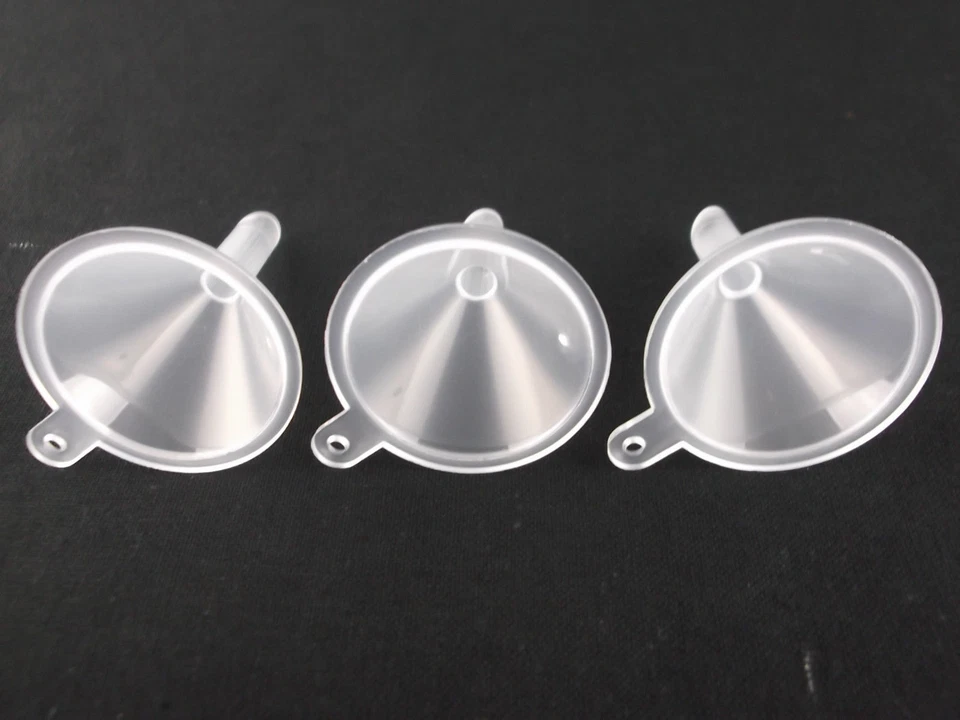 Botella difusora de perfume de plástico pequeña de EE. UU. 10 ~ 30 piezas mini embudos de aceite líquido laboratorio Foto 3 de 4