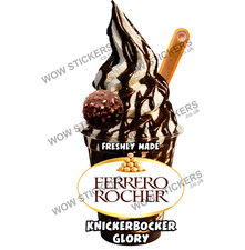 Ice cream van sticker Ferrero Rocher E Knickerbocker Glory KBG Whippy Ice Cream