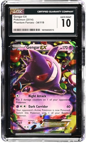 MゲンガーEX XY4 UR Mega Gengar EX 2014 PSA7 2014 Pokemon Xy Phantom Forces 121 M Gengar Ex Ultra Rare PSA 8