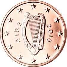 [#792801] IRELAND REPUBLIC, Euro Cent, 2016, Sandyford, UNZ, Copper Plated Steel