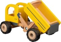 Kipper Gelb Lastwagen Lkw Aus Holz Gummireifen Baustellenfahrzeug Holzfahrzeug