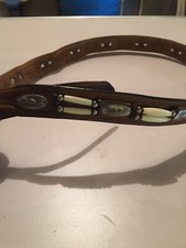 Vintage Ornate Western Themed Leather Belt